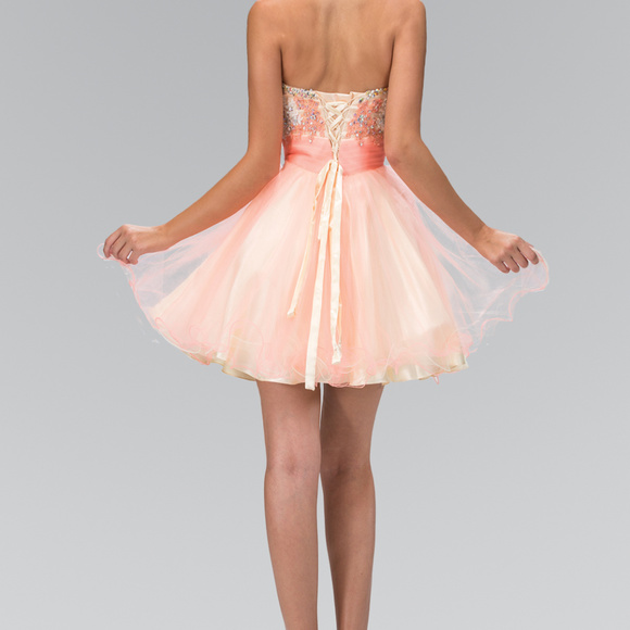 Strapless Cocktail Short Dress - Picture 2 of 5